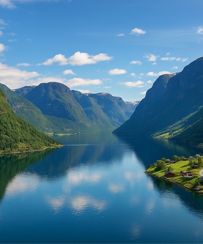 Norve Fiyortlar: Mavinin ve Yeilin Dans